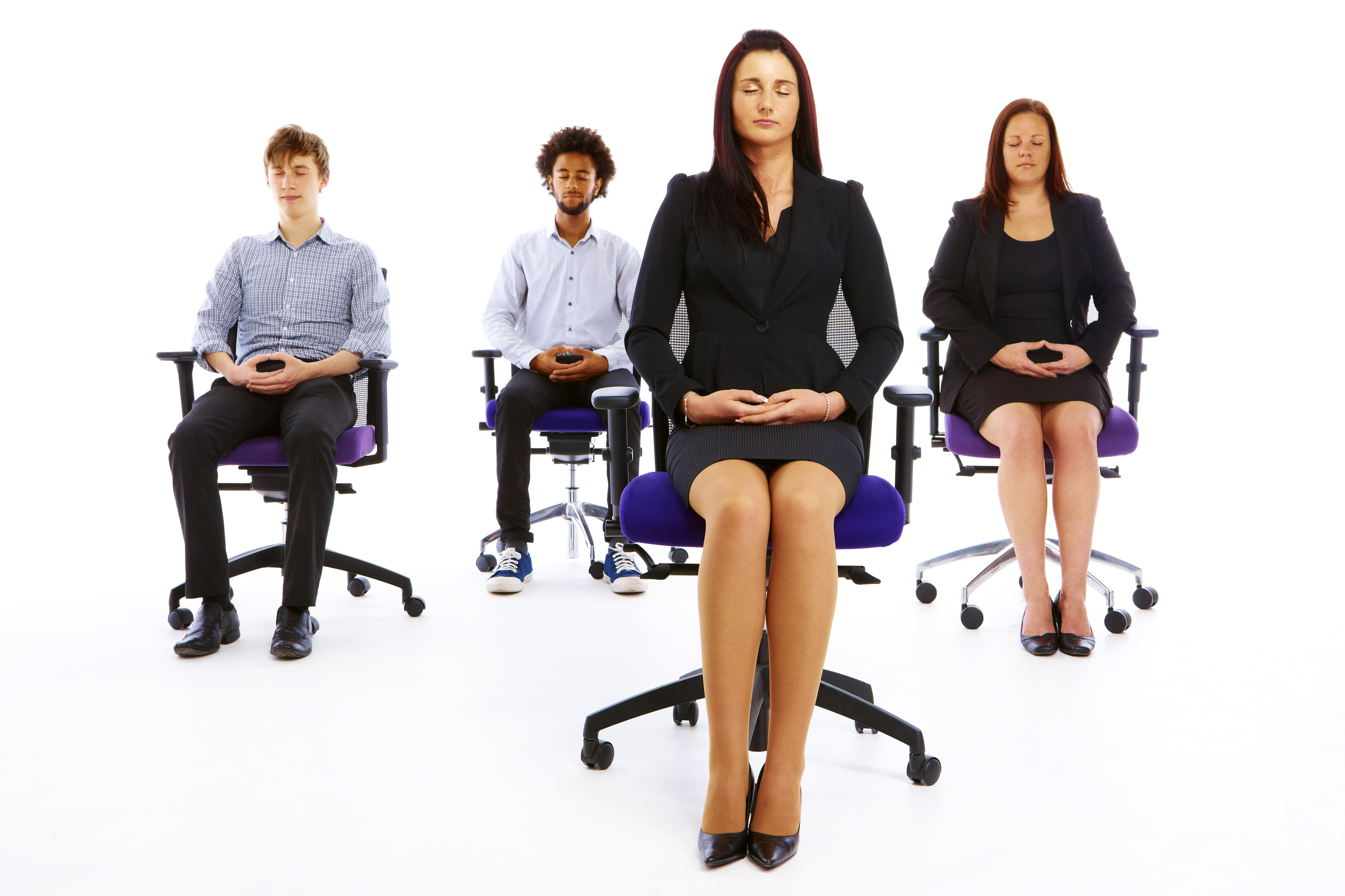 iStock sitting on office chairs