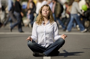 meditation in street